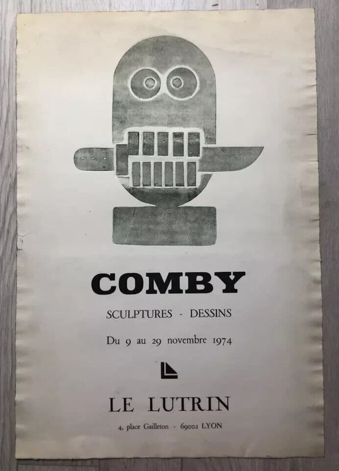 Vintage Poster Exhibition Sculpture Henry COMBY 1974 image 8