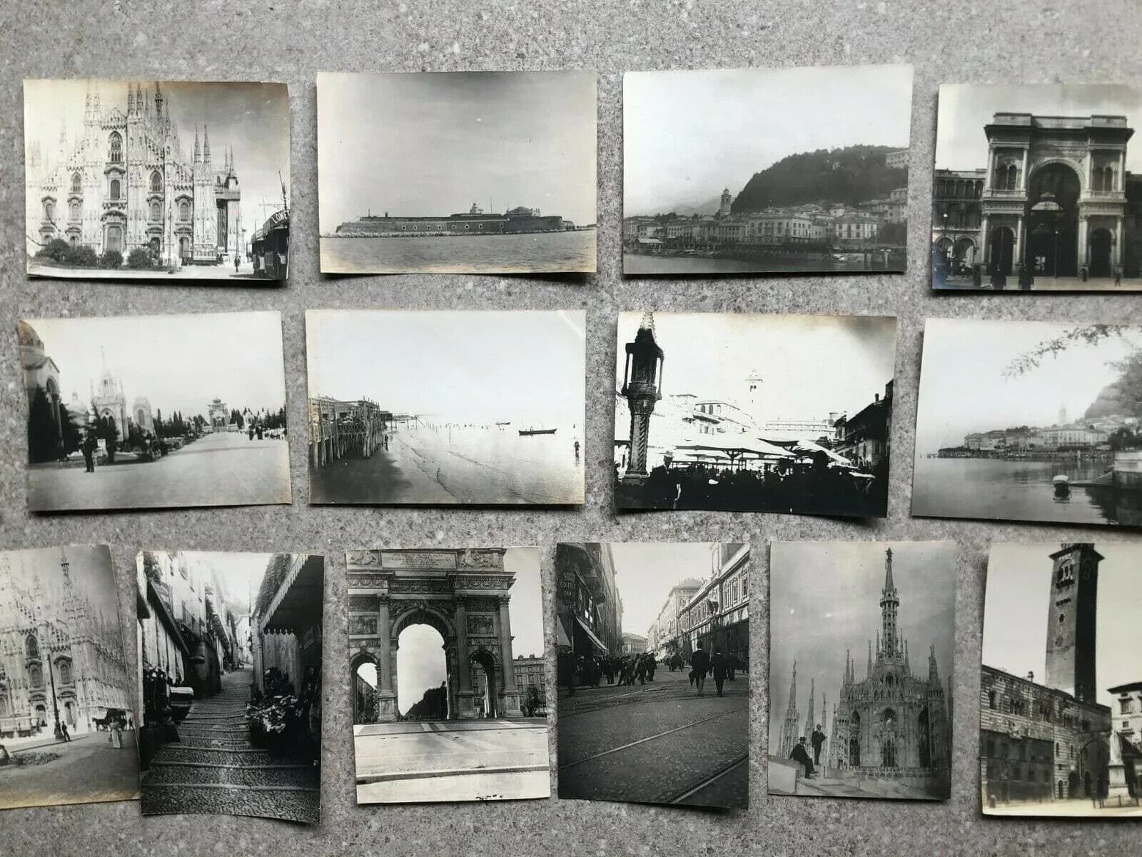 Vintage Photographs Lot x16 Verone Italy Lido, Bellagio, Milan, Campo Santo 1901 image 4