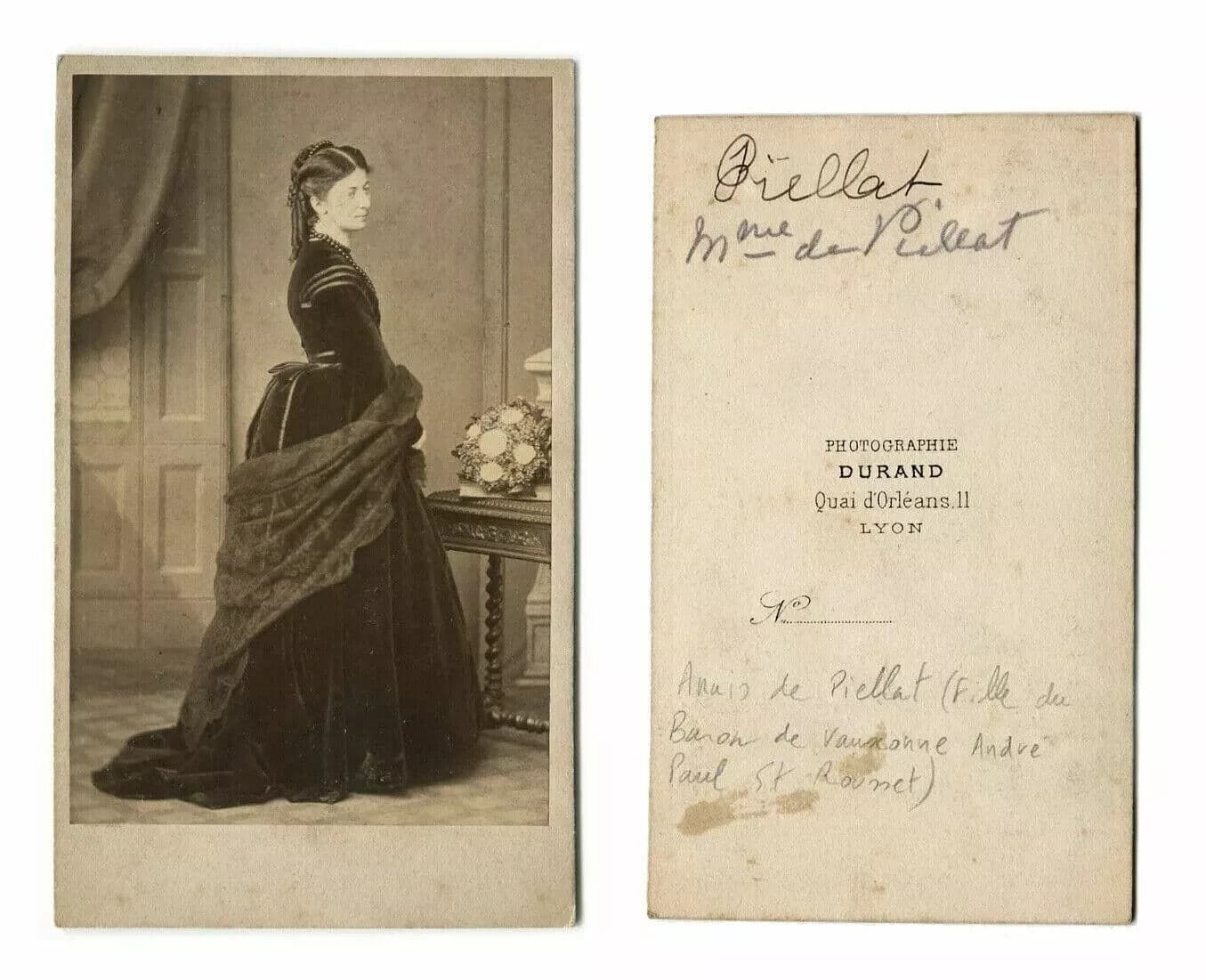 CDV Vintage Photographs DURAND - Anais de Piellat, Baron de Vauxonne  c. 1870 image 3
