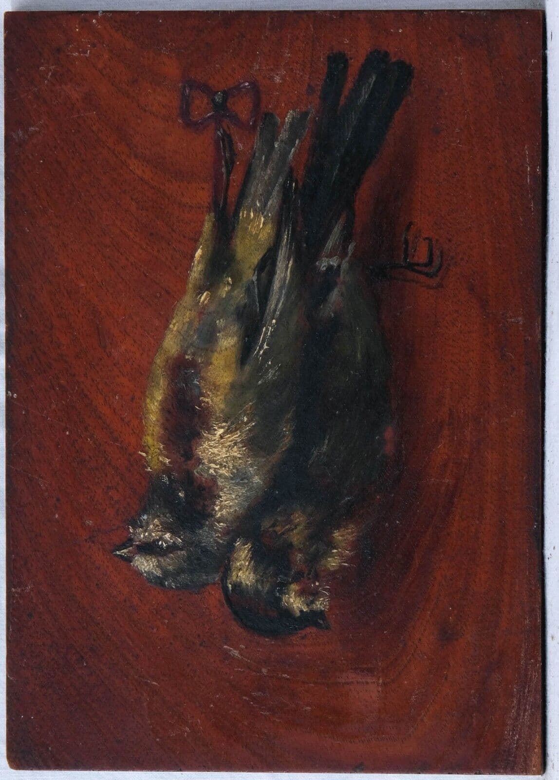 Antique Painting Original 19th century Birds, Still Life image 1