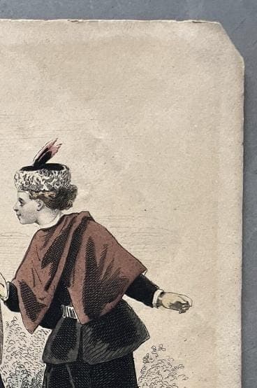 Antique French Fashion Plate - "Les Modes Parisiennes" - 19th Century Children's image 6