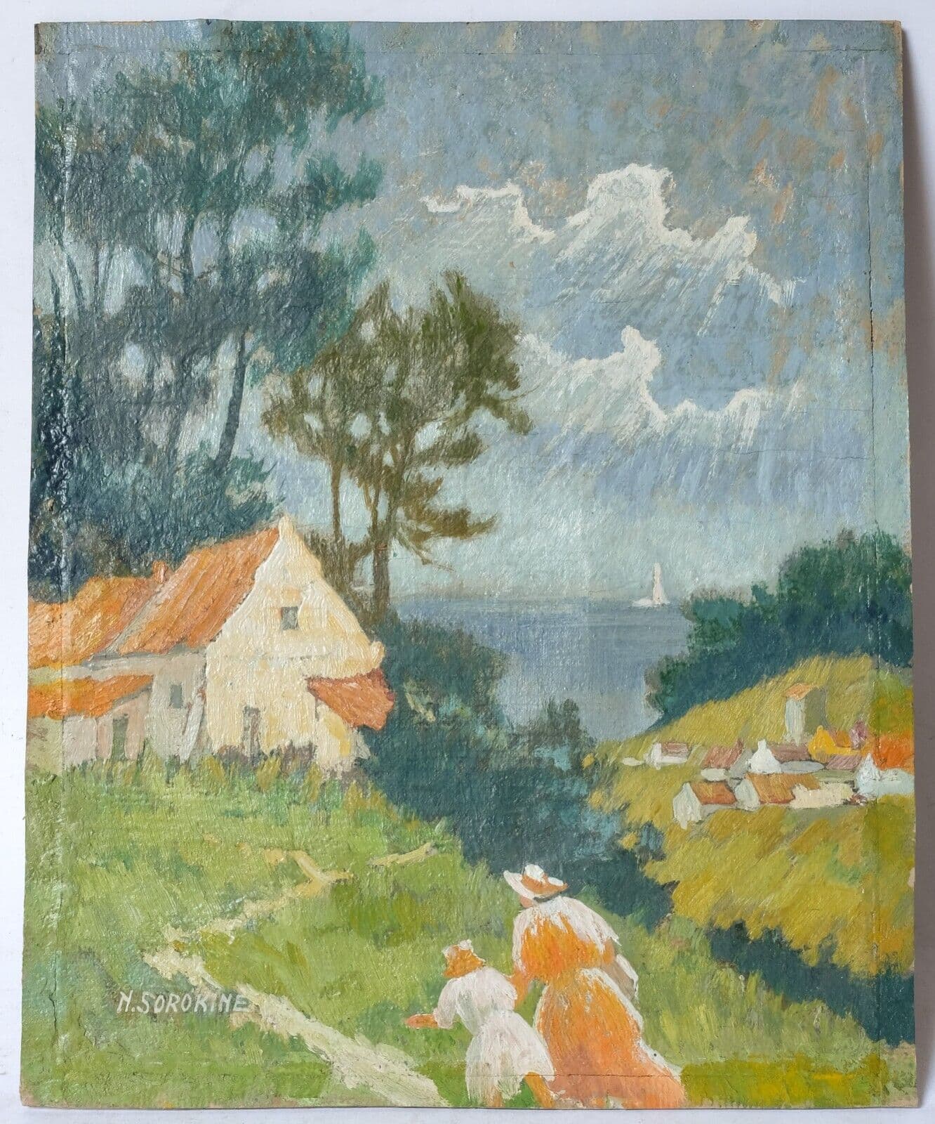 Antique Original Painting Nicolas SOROKINE (XIX-XX)  Landscape image 6