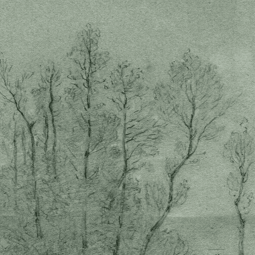 Antique Drawing Pencil signed Henri CHEVALLIER (1808-1893) Landscape, Trees 1863 image 4
