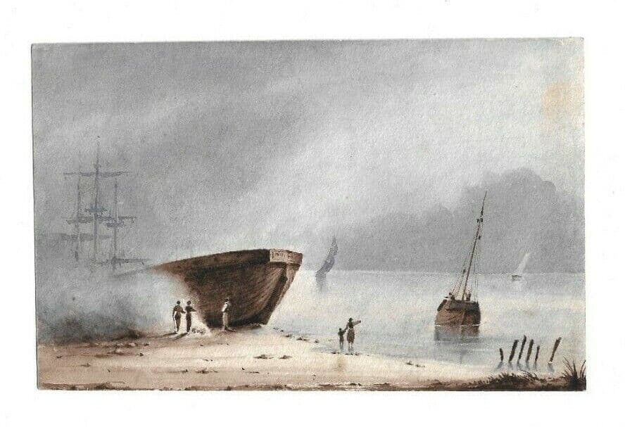 Drawing Gouache Landscape by the Sea image 2