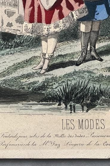 Antique French Fashion Plate - "Les Modes Parisiennes" - 19th Century Children's image 8