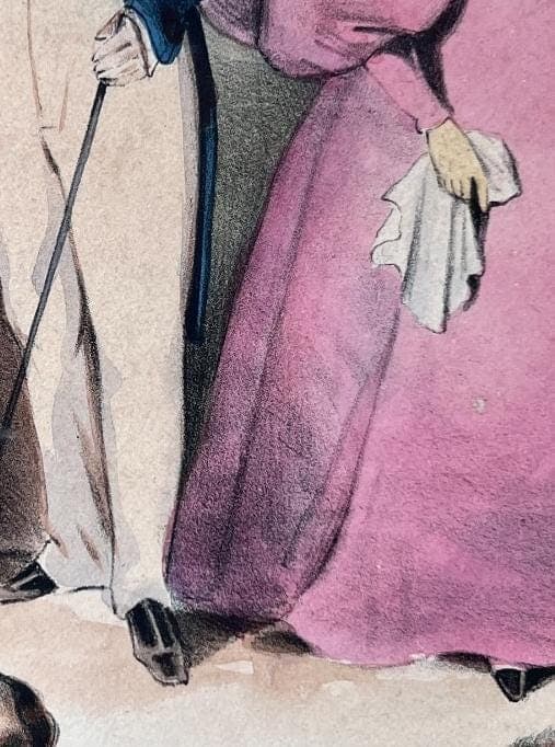Antique French Romantic Illustration - 19th Century Artwork image 3