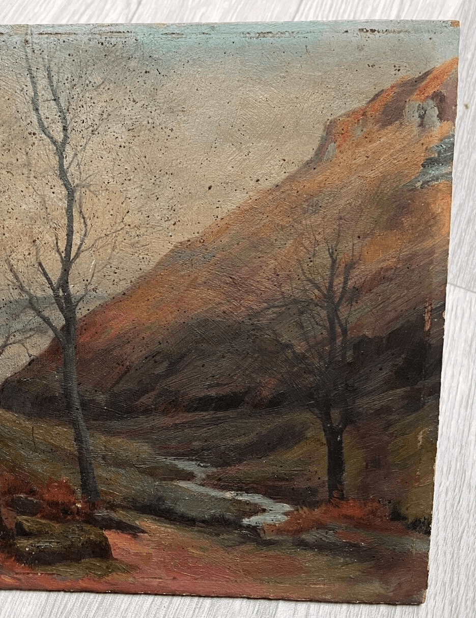 Antique Original Painting Landscape, Barbizon, Trees, Forest, Sea image 4