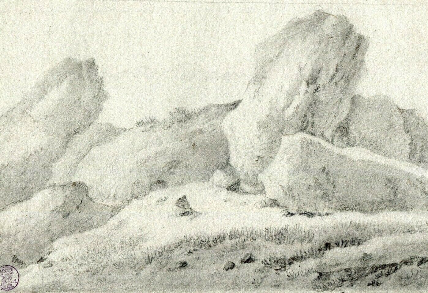 Drawing Mountain, Rocks Landscape, Dikeos Collection image 1
