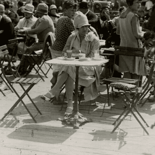 Vintage Original Photograph Beach, Coffee and Fashion 1920' image 4
