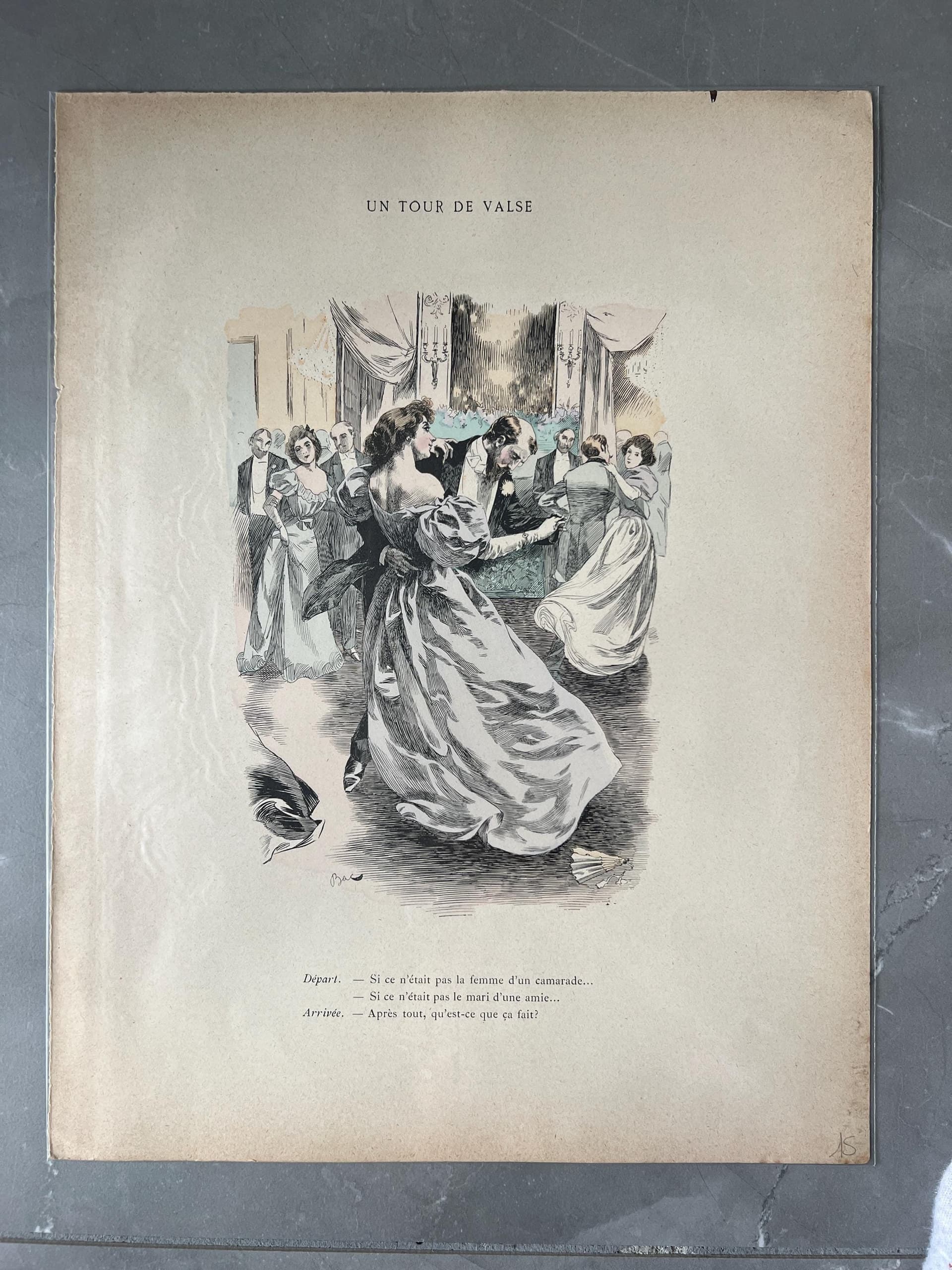 Un Tour de Valse - French Vintage Illustration