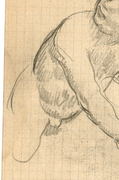 Vintage Pencil Original Drawing Baby Portrait Sketch image 5