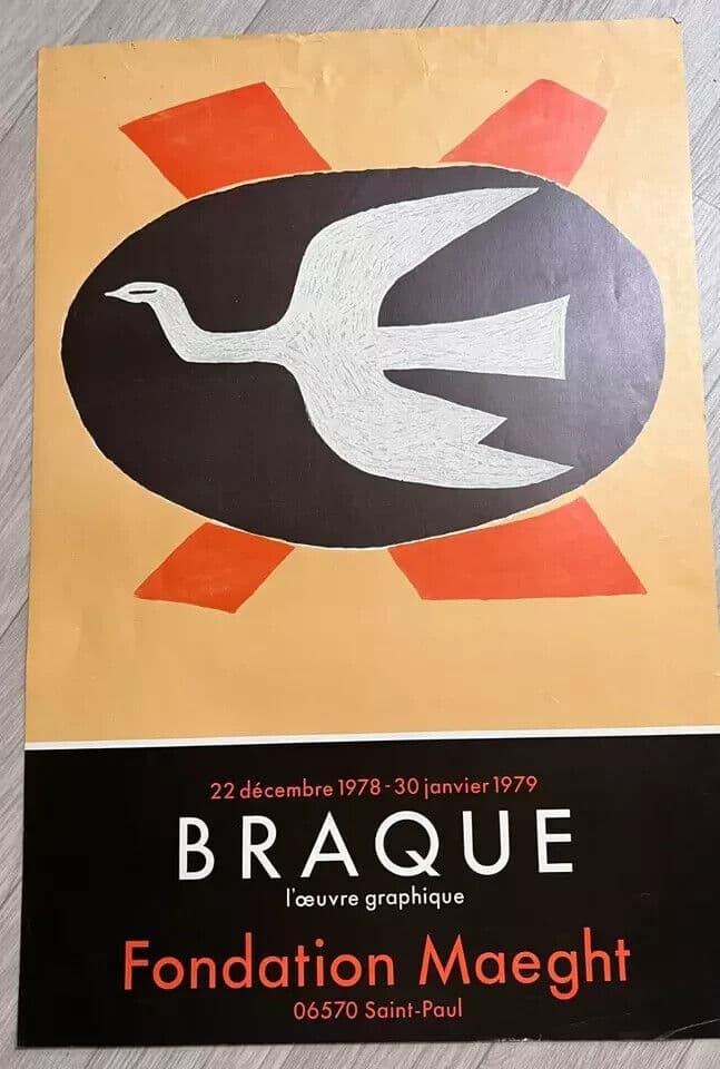Vintage Poster Georges Braque Exhibition, L'Oeuvre Graphique 1979 image 8