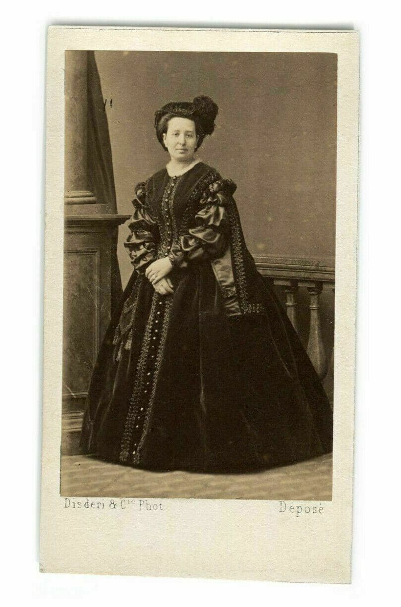 CDV Vintage Photographs DISDERI Italian Soprano Rosina Penco c. 1862 image 1