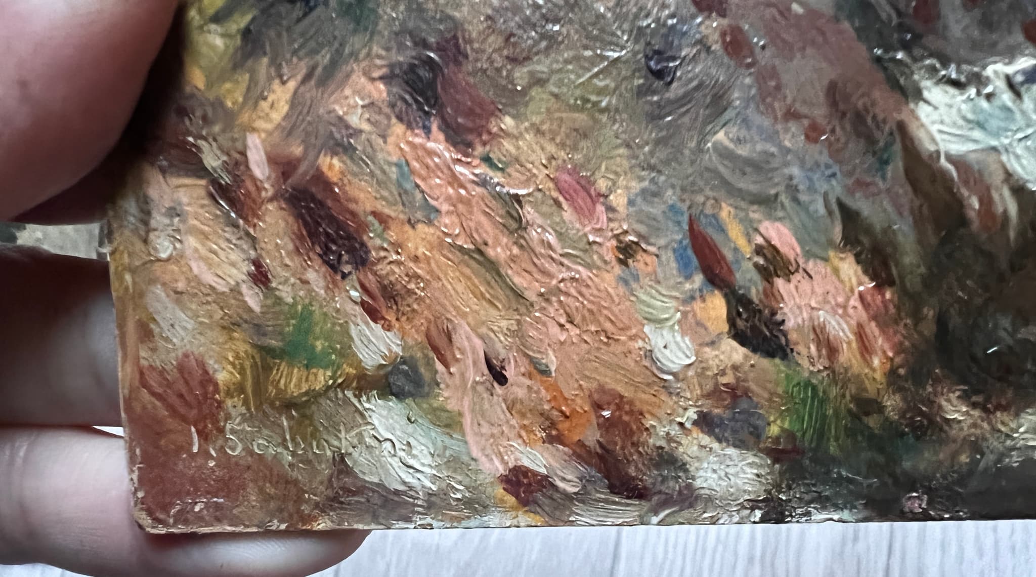 Painting Maritime Seaview Rocks Landscape image 2