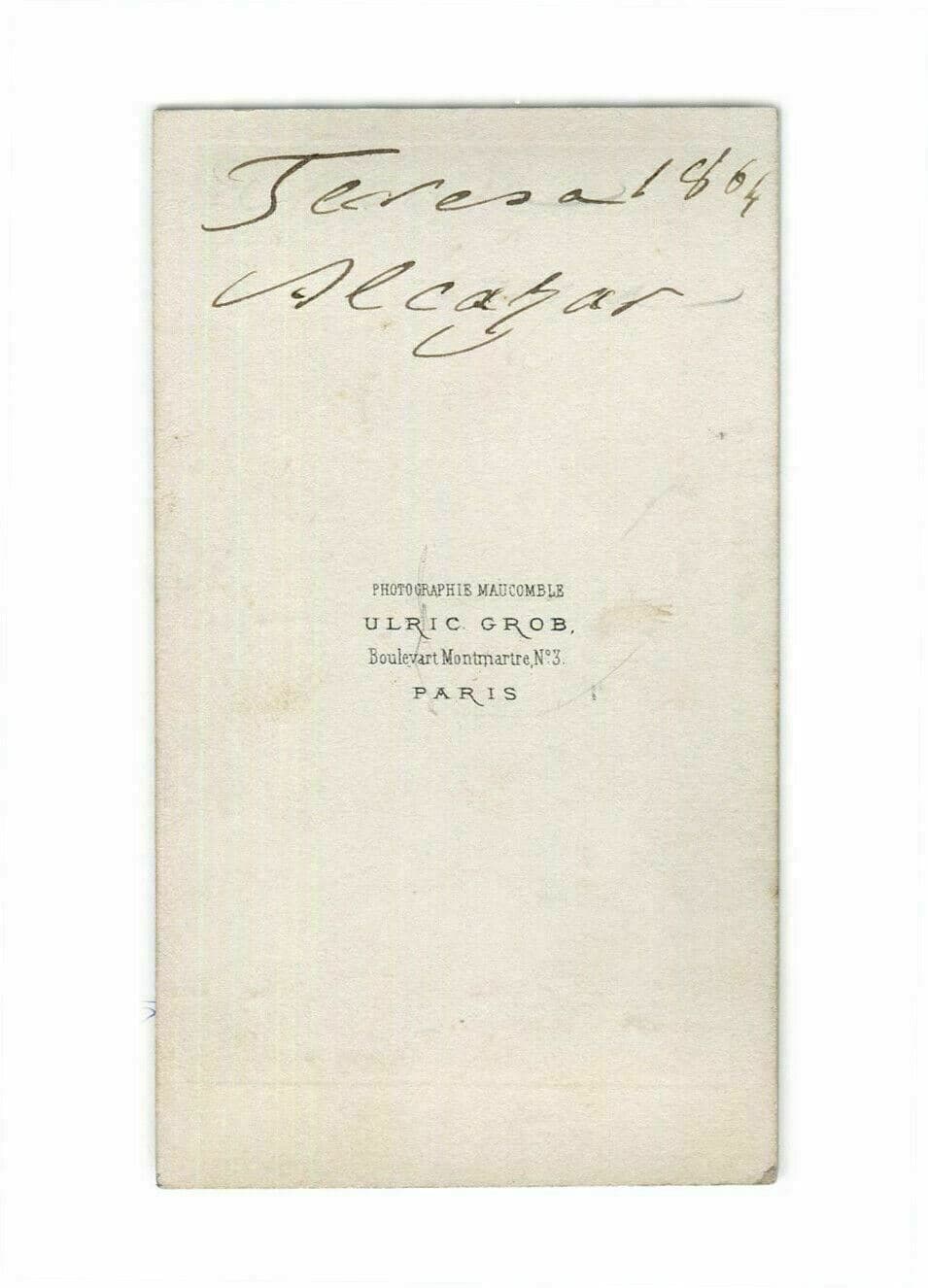 CDV Photographs ULRIC GROB - Emma Valladon, Theresa - OPERA - Albumen c. 1864 image 6