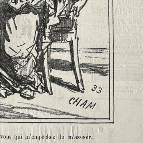 Antique Print 19th century Cham, Laisse moi tranquille, Apres le Siege 1833 image 6