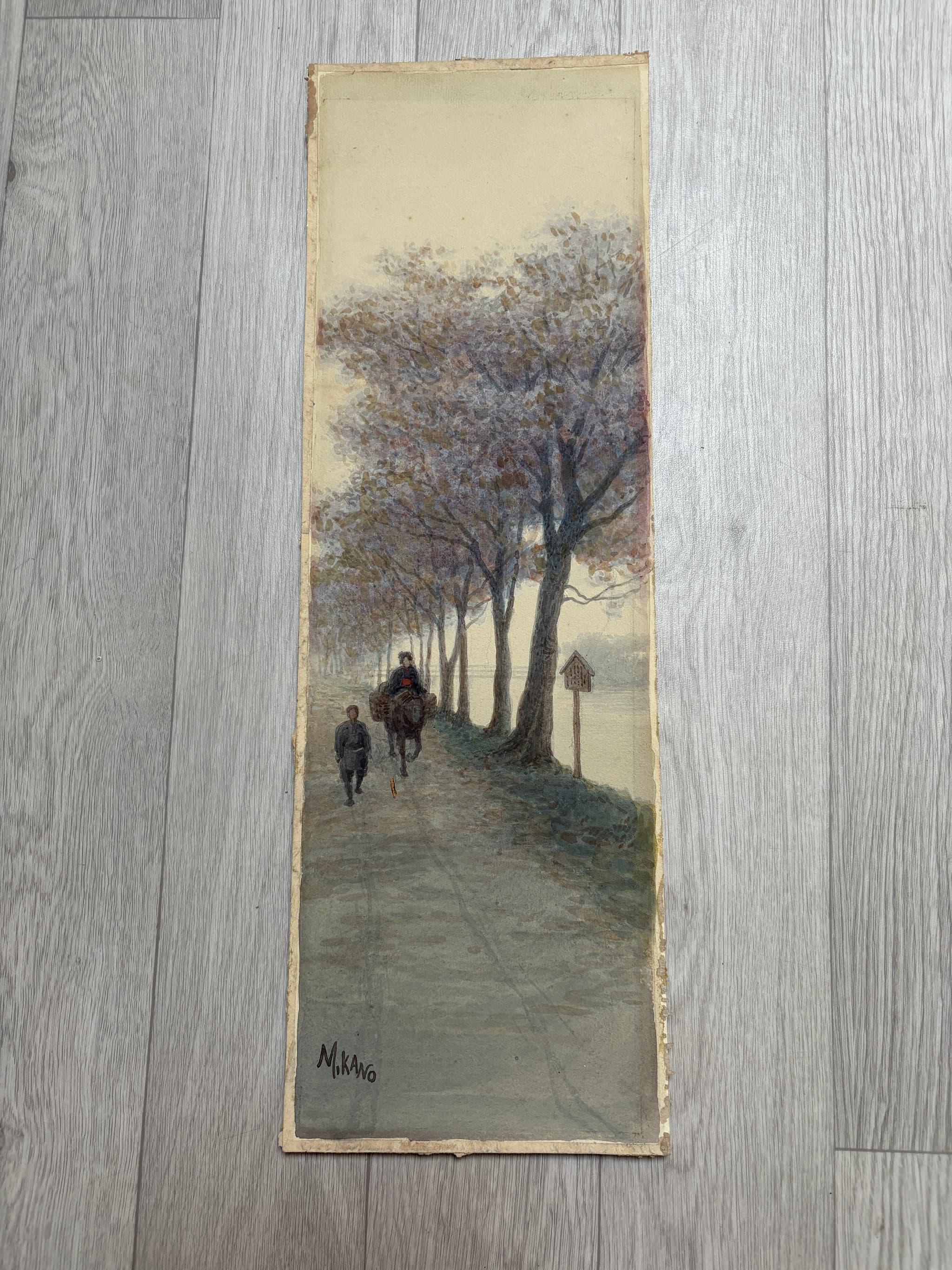 Drawing Japanese People on Horse, Asian Landscape image 2