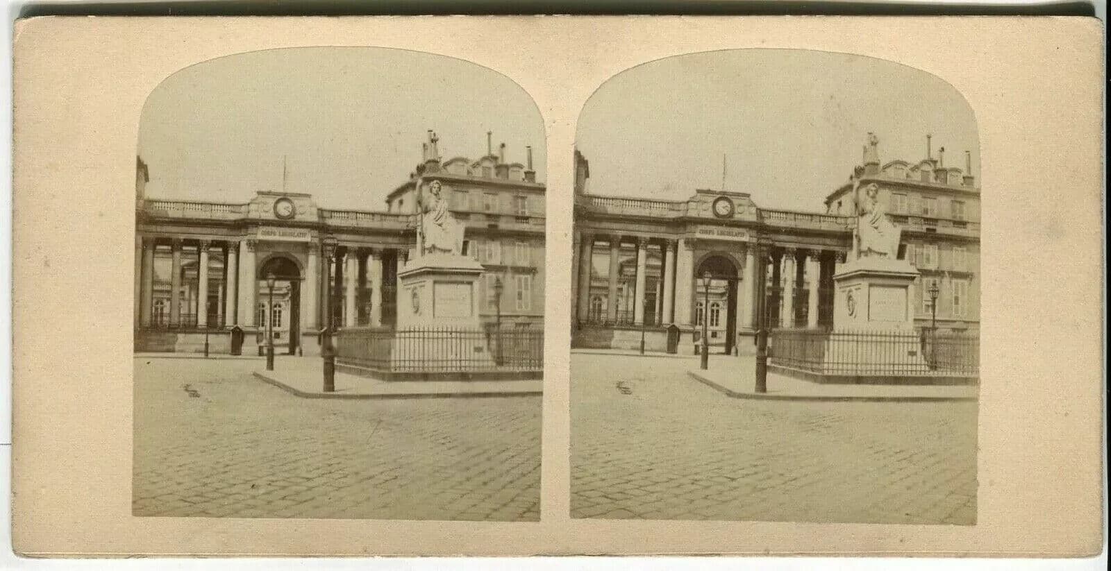 Vintage Stereoview - Legislature Paris - Lecocq-Frêné - Albumen c 1860 image 5