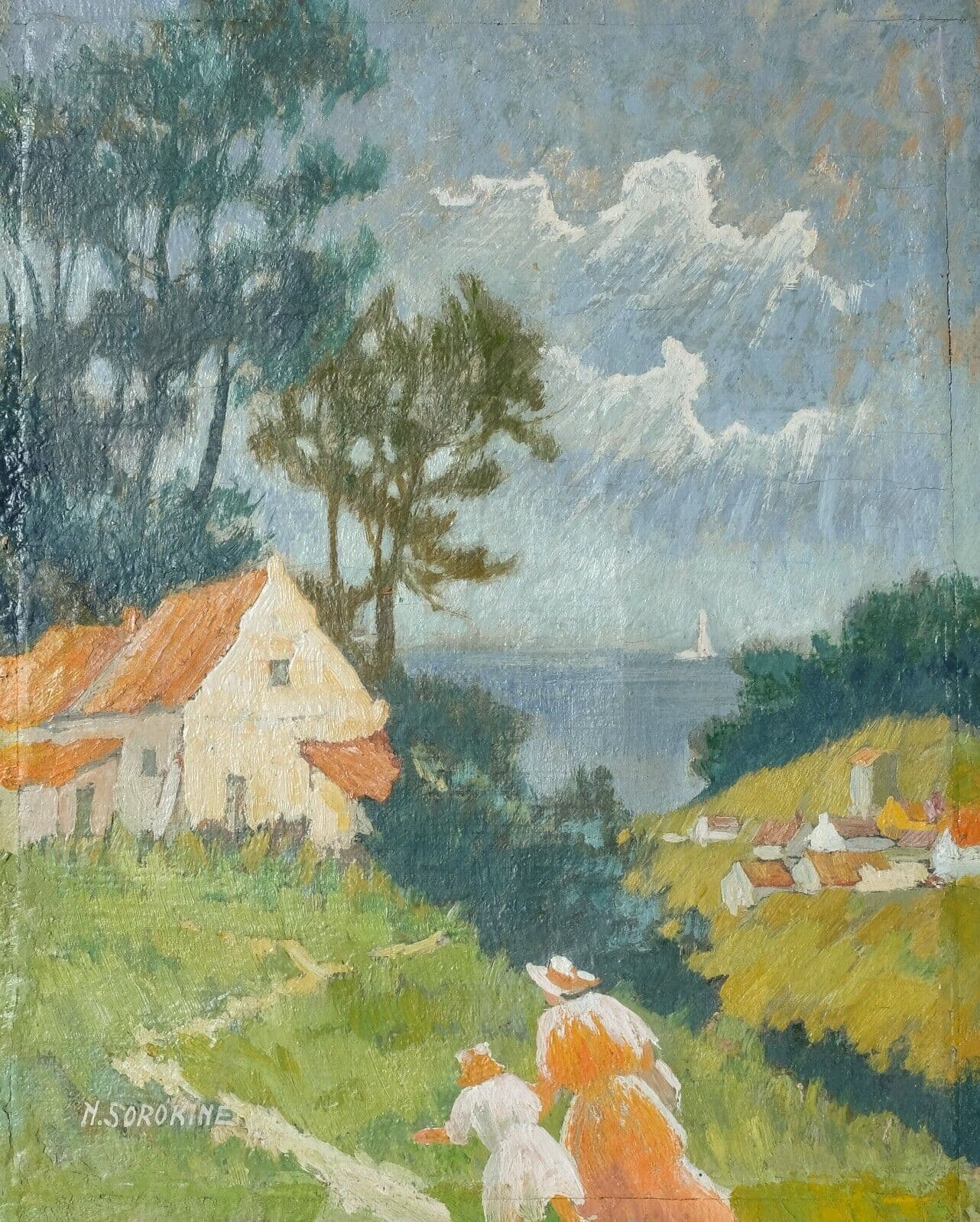 Antique Original Painting Nicolas SOROKINE (XIX-XX) Landscape