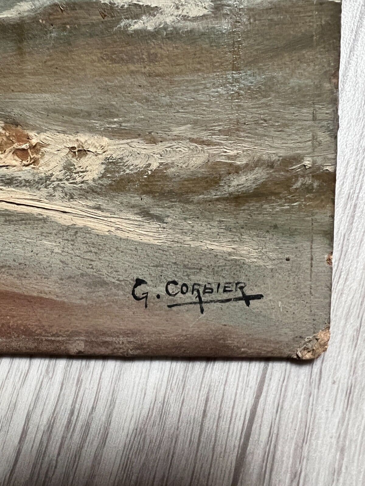 Antique Painting Original signed Maritime Seascape Gaston CORBIER (1869-1945) image 5