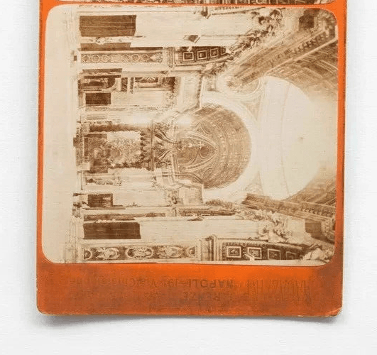 Vintage Stereoview G.BROGI - Roma Basilica di S.Pietro , Italy c. 1880 image 4