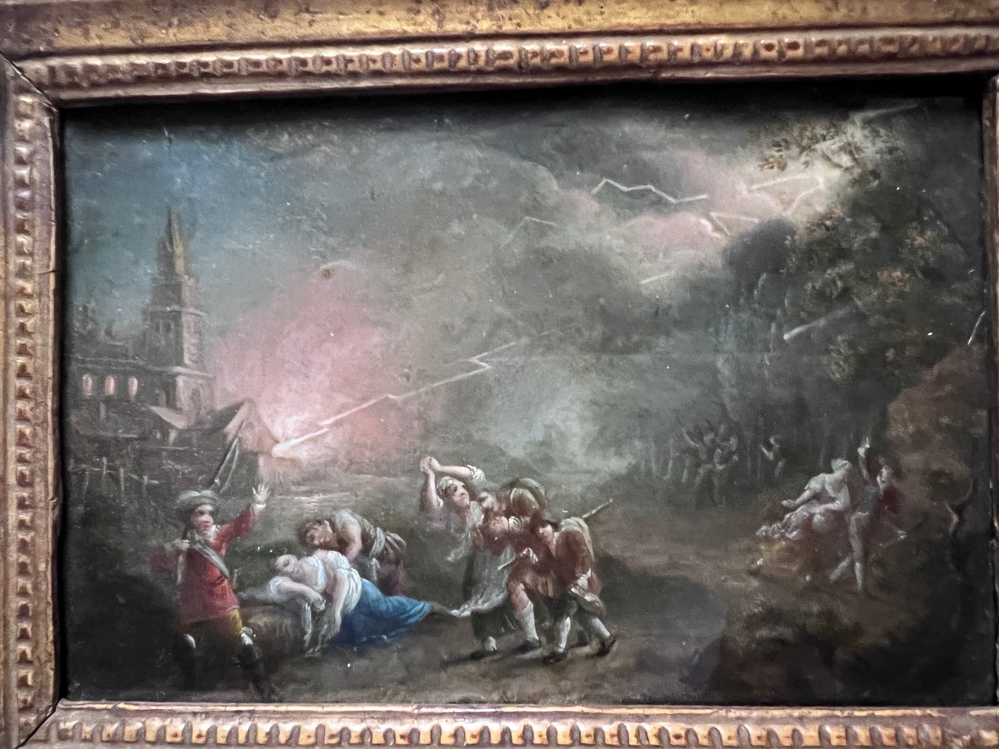 People and Castle Landscape in a Storm image 3