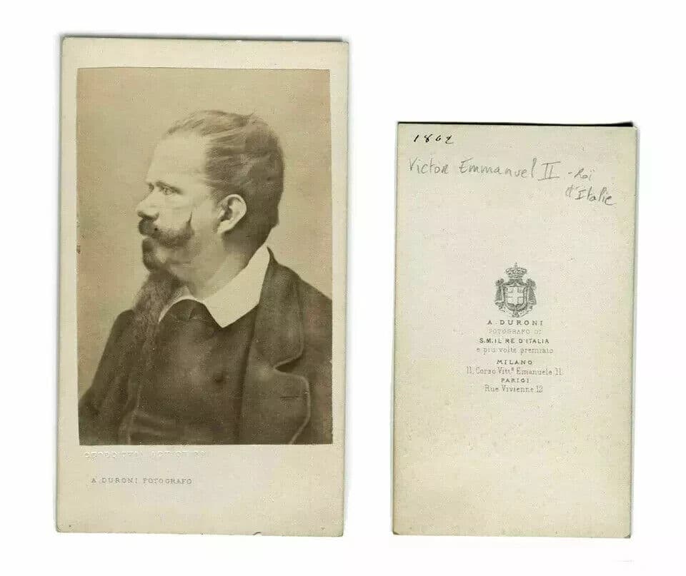 CDV Photographys - A. DURONI - Victor-Emmanuel II King of Italy c.1862 image 2