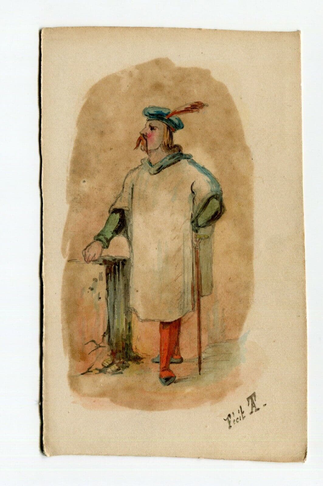 Drawing Man Portrait Blanc Lazare Voiturier St Julien image 2