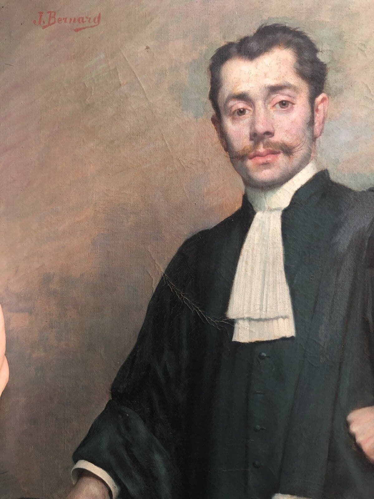 Joseph BERNARD (1864-1933) Judge Man Portrait Painting image 2