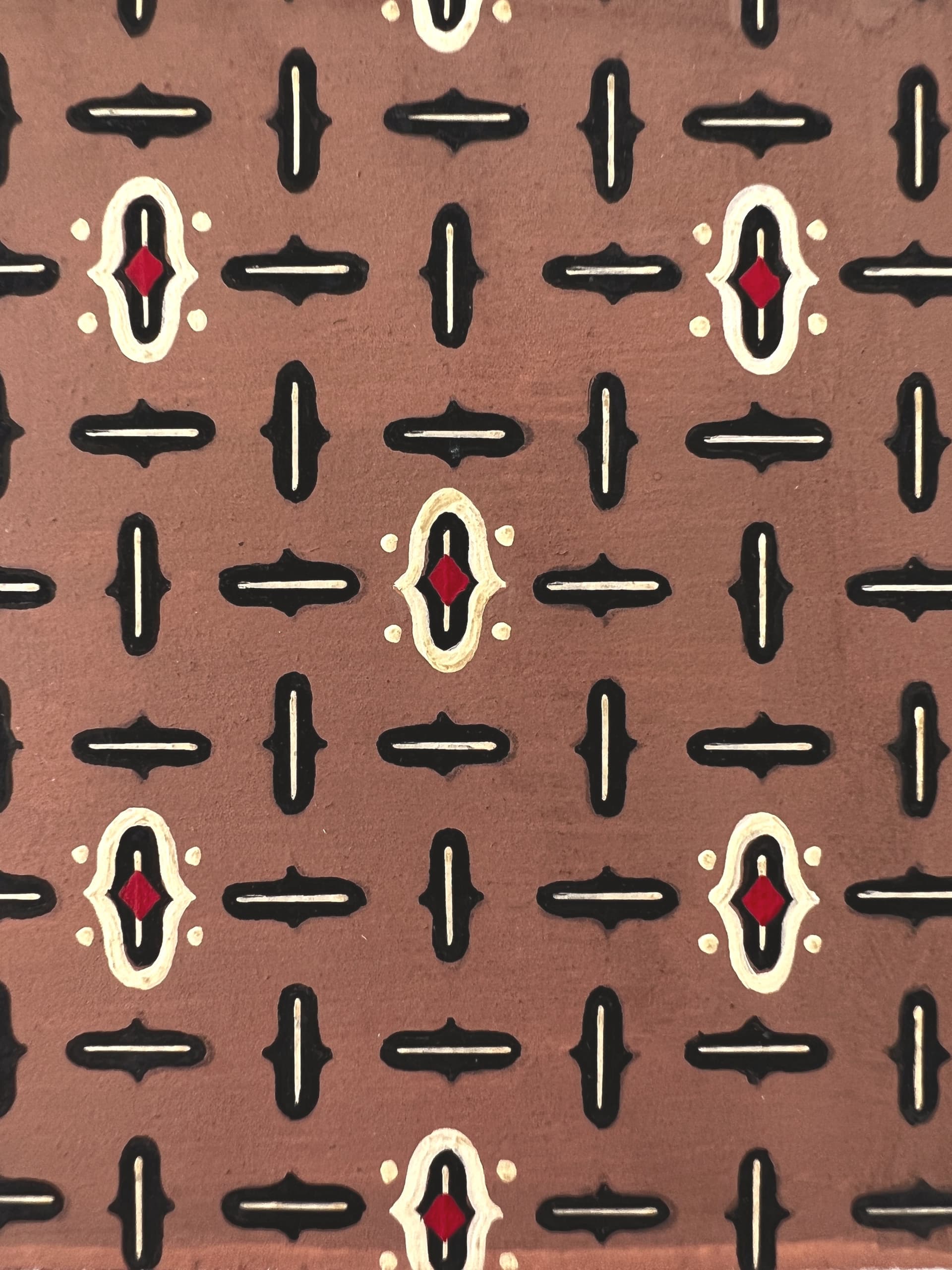 Brown Design Original Textile Drawing