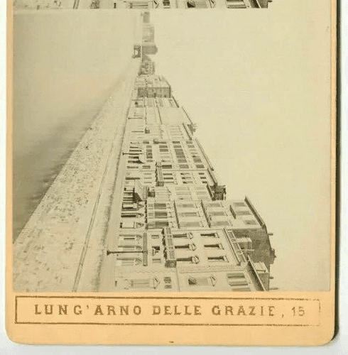Vintage Stereoview Photo Giacomo BROGI - Florence. Lung' Arno Nuovo c. 1870 image 4