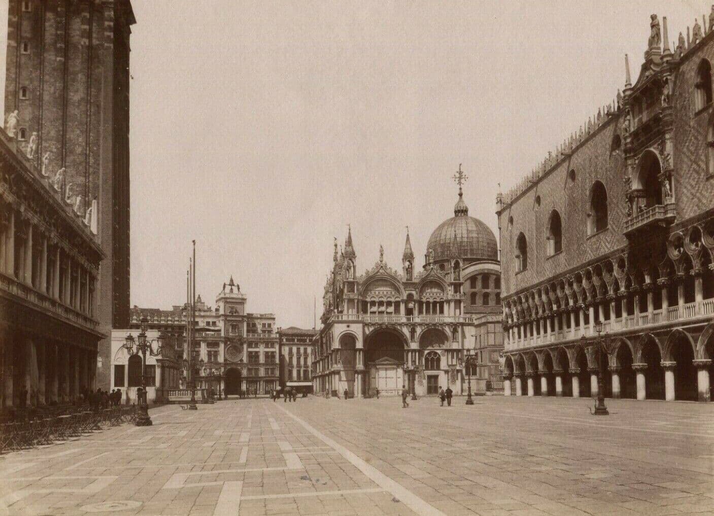 Vintage Photographs Landscape Saint Marc Place, Italy c. 1900 image 1