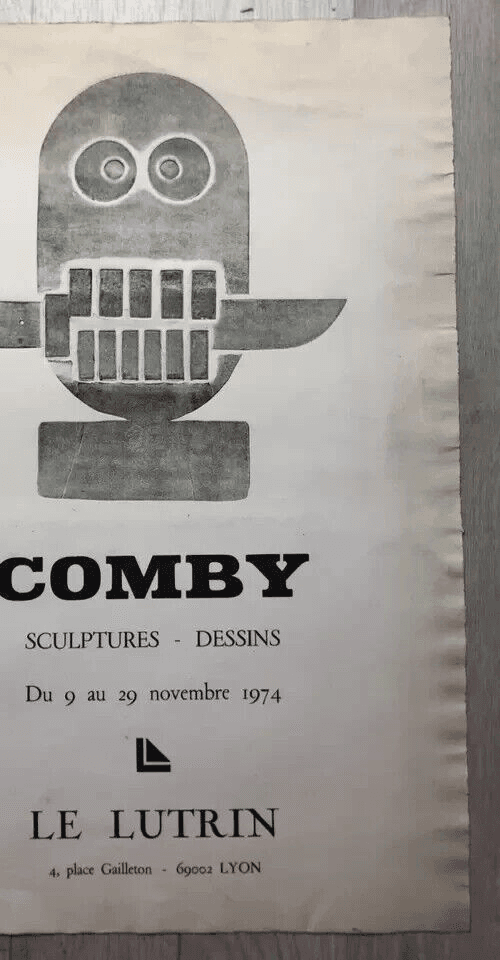 Vintage Poster Exhibition Sculpture Henry COMBY 1974 image 7