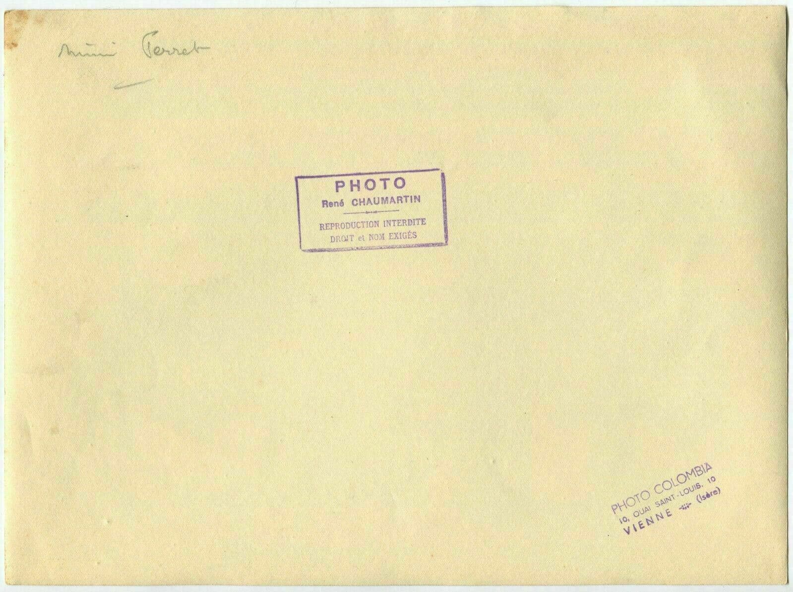 Vintage Photographs CHAUMARTIN -Maurice Chevalier Actor, Singer c. 1950 image 2