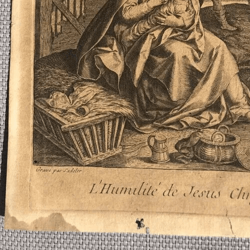 Antique Original Johannes I SADELER (1550-1600) Jesus Christ Etching image 6