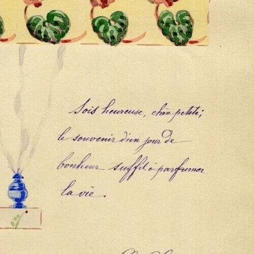 Antique Document Letter by Jules Brunard (1837-1910) Poem image 2