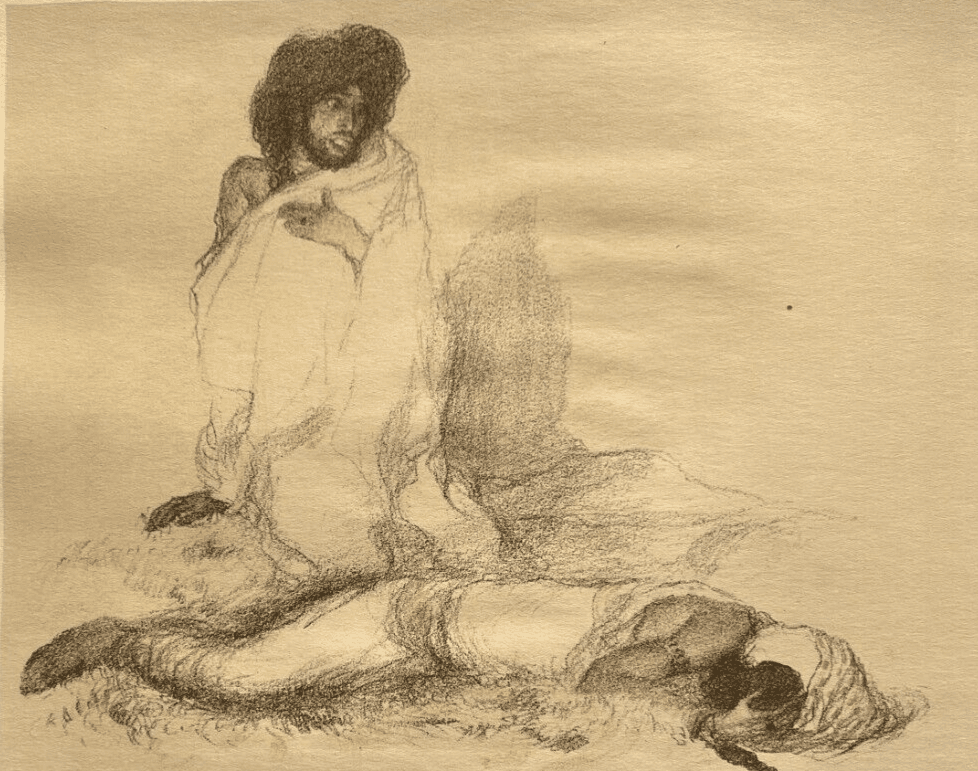 Vintage Lithography Abel Pfeffermann PANN (1883-1963) - Bible, Leah image 1