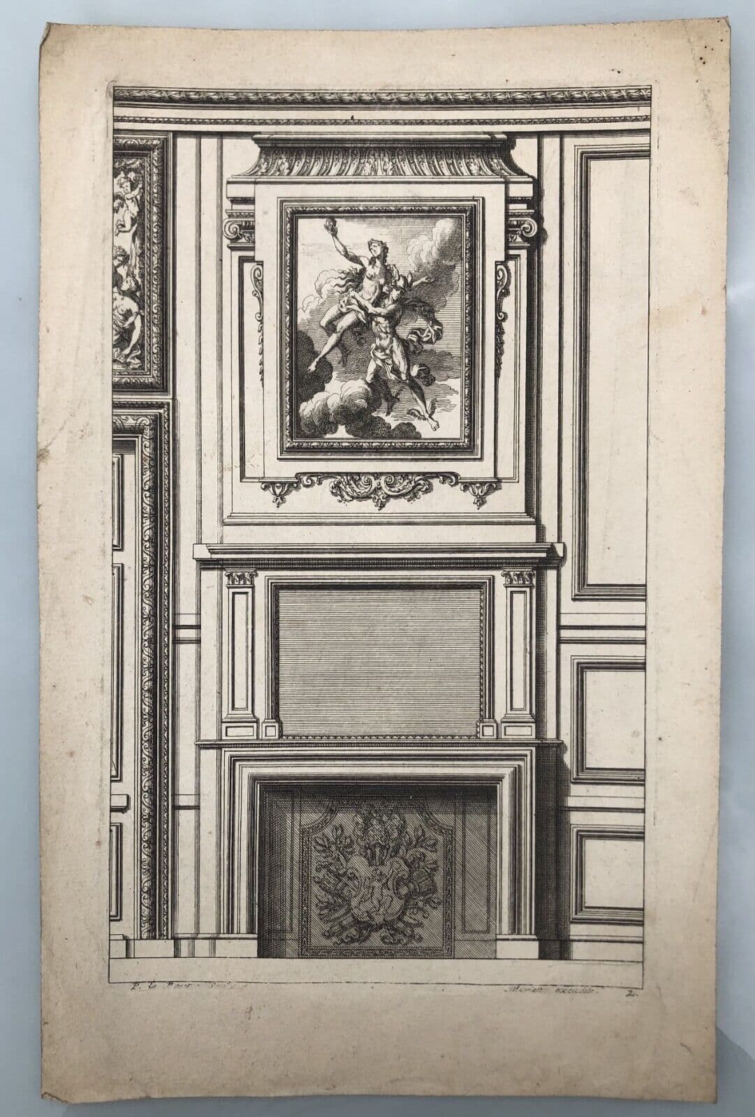 Antique Original Etching Jean LEPAUTRE (1618-1682) Doors, Architecture  x5 image 6