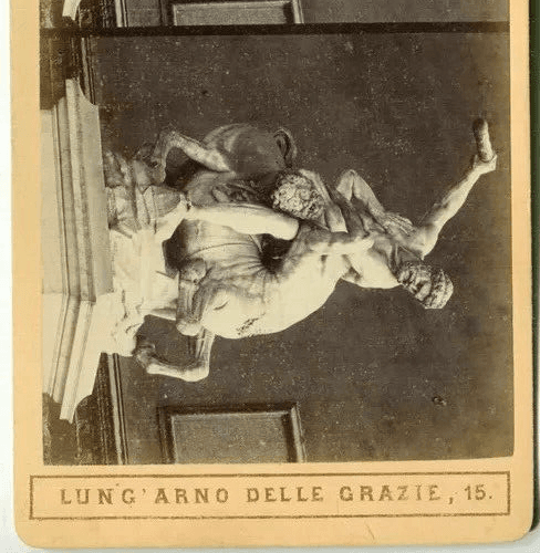 Vintage Stereoview Giacomo BROGI - Florence Il Centauro di Gian Bologna c. 1870 image 5