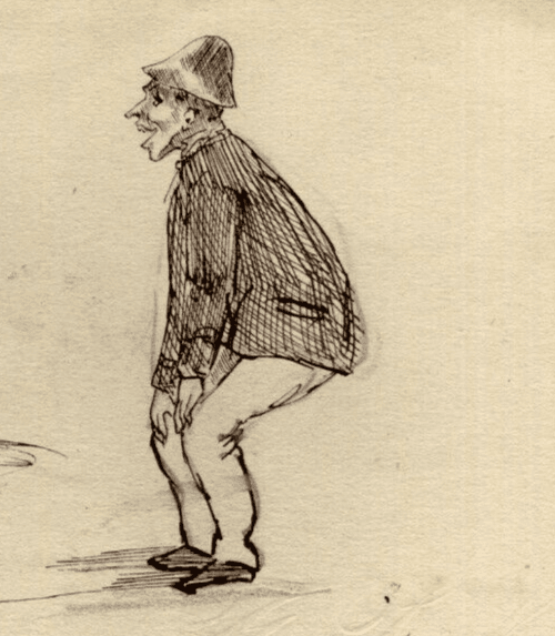 Antique Drawing Original People with Plow, Working Life, People, Horse image 4