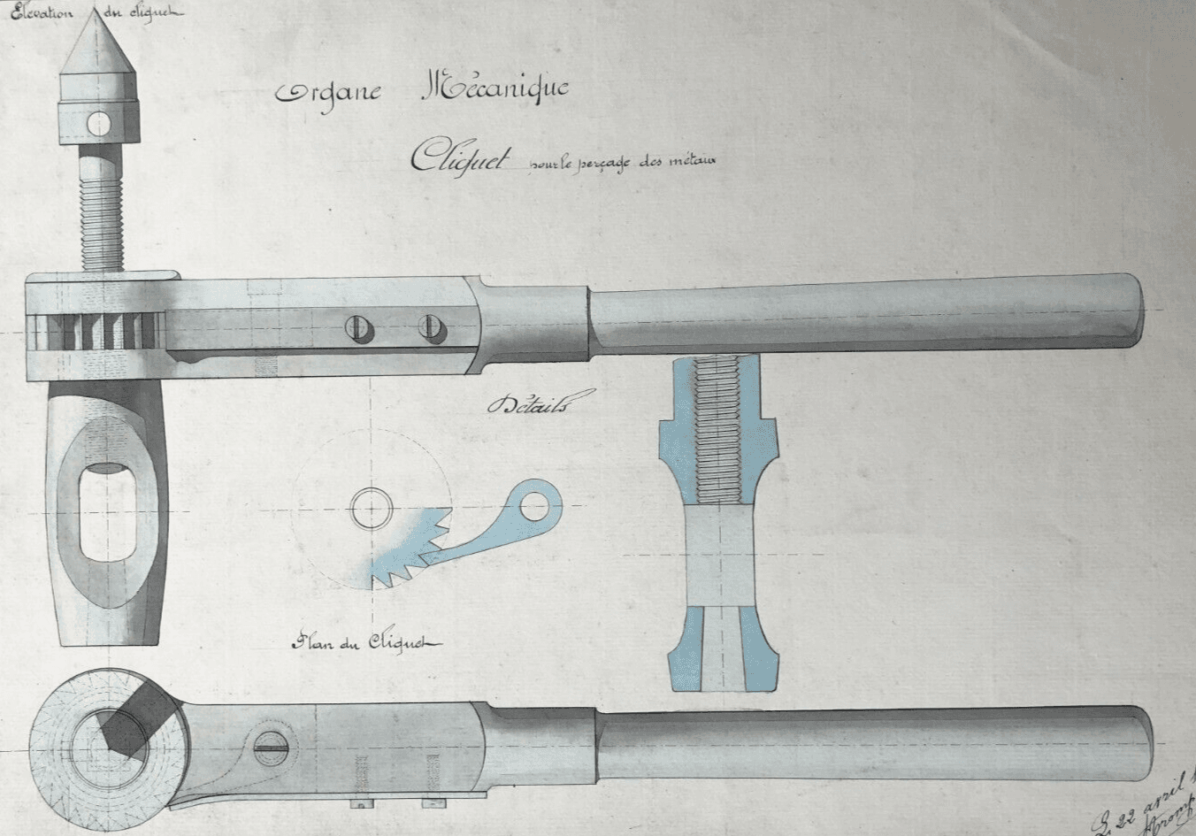 Drawing Invention Mechanical Machine, Plans image 1