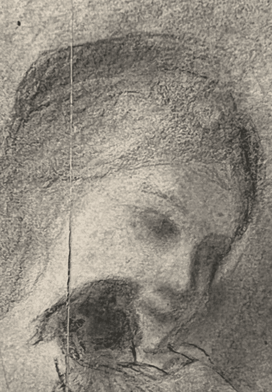 Antique Pencil Old Drawing People, Children, Figures, Dog, Family image 3