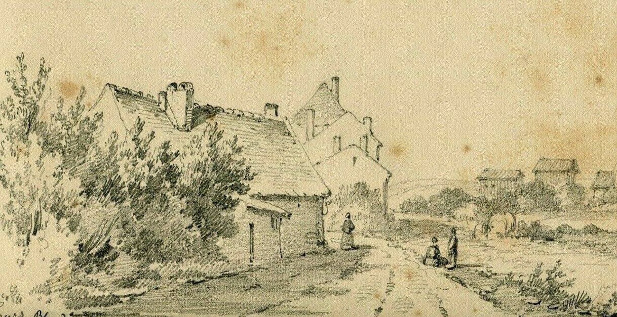 Antique Drawing Armand BLANDIN (1804-1846) Landscape Tours 1866 Artwork image 1