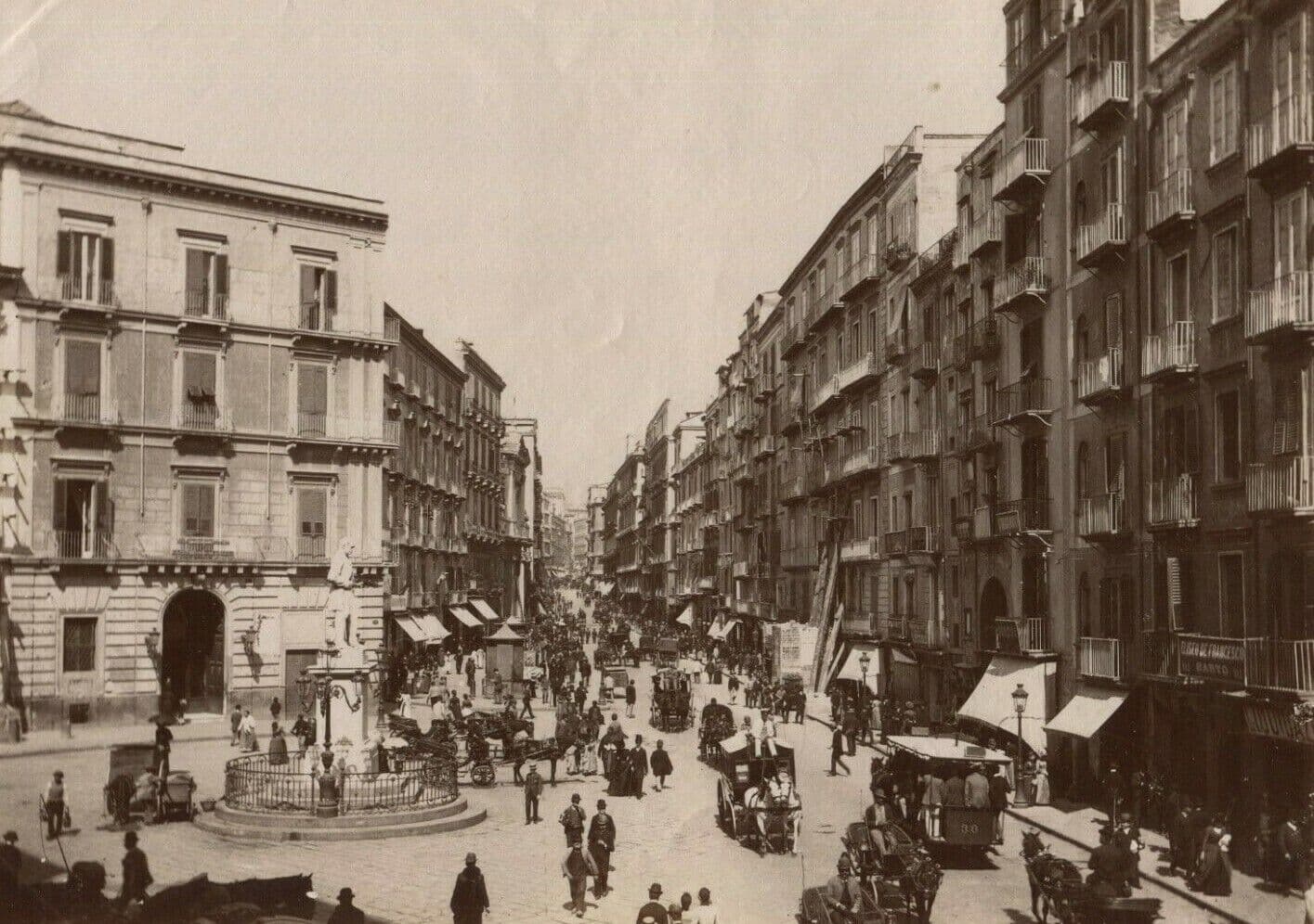 Vintage Photographs Landscape Naples, Italy, via Roma gia Toledo circa 1900 image 1