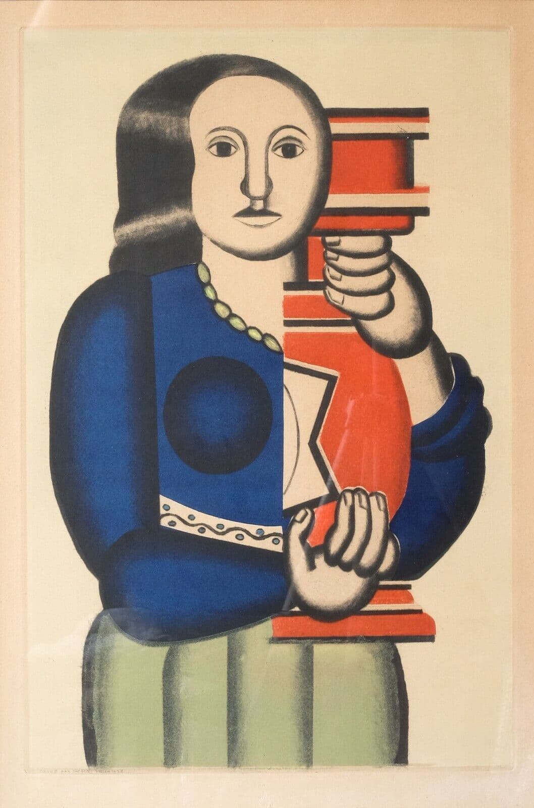 Jacques VILLON (1875-1963) Woman with a Jug, after Fernand LEGER (1928) image 1