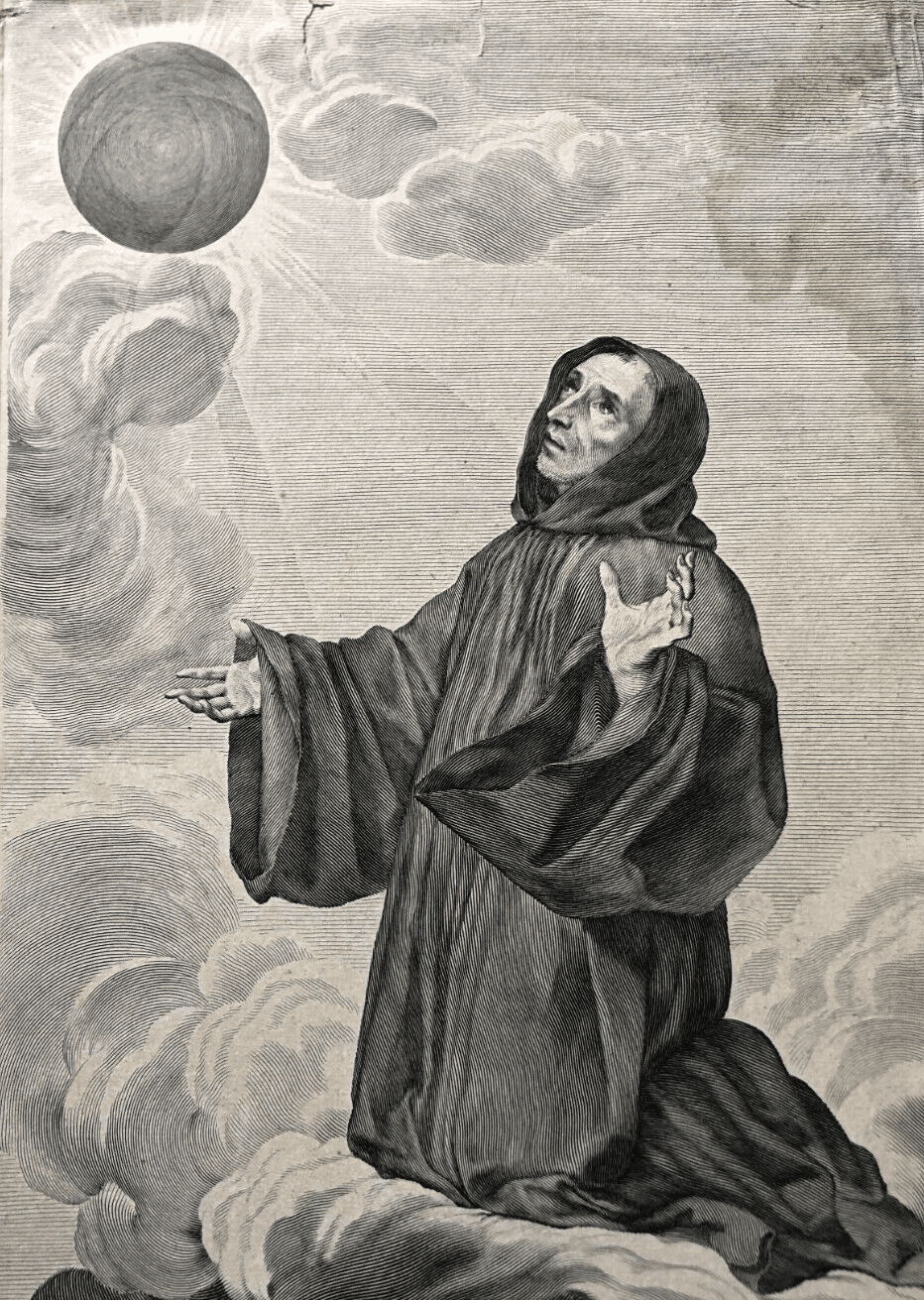 Old Vintage Etching Claude MELLAN (1598-1688) Saint Benoit image 1