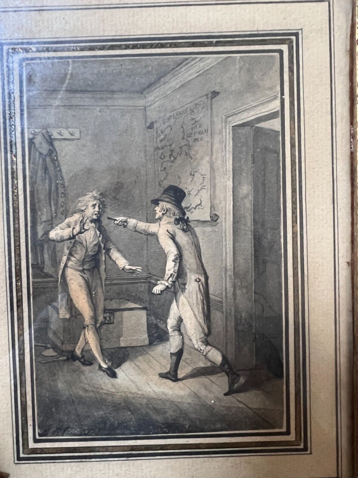 Antique Original Drawing Thomas STOTHARD (1755-1834) Shakespeare Scene image 4