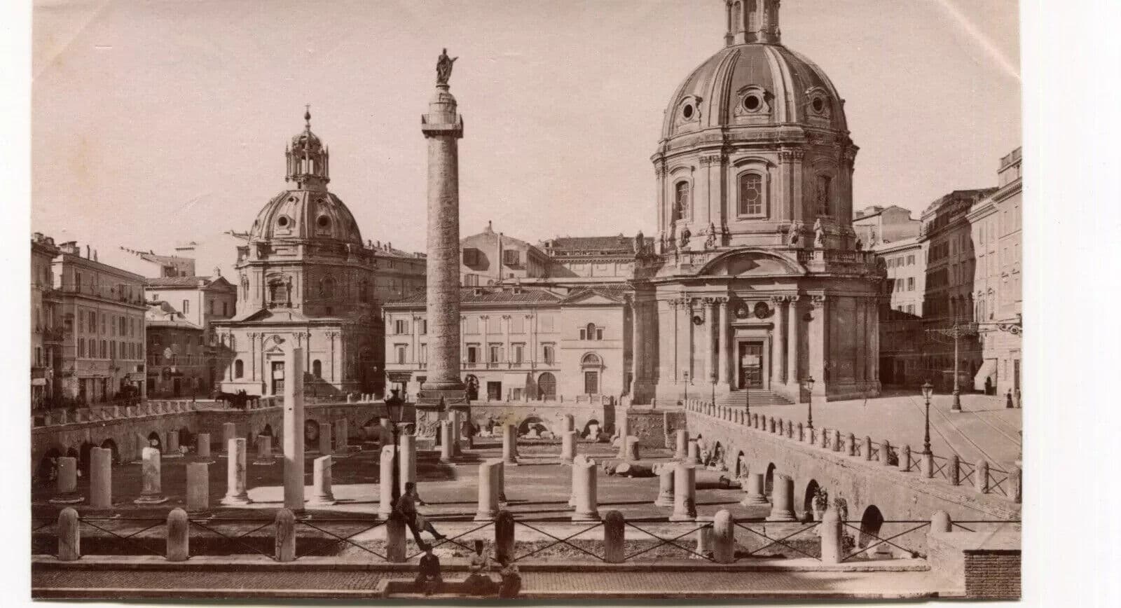 Vintage Photograph Italy, Roma Landscape, Forum 1901 image 4