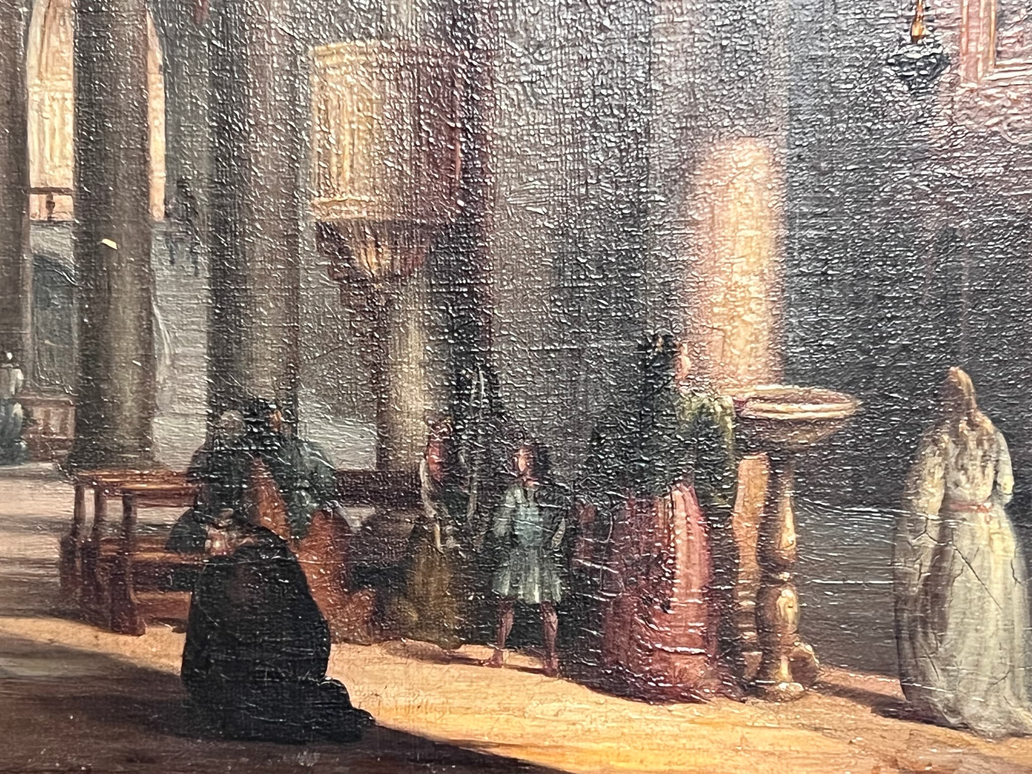 Painting Inside a Church with People image 3