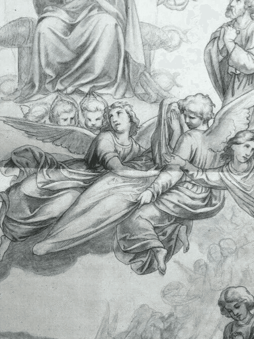 Antique Drawing Original 19th Religious, Jesus, Christ, Religious, Christianity image 5